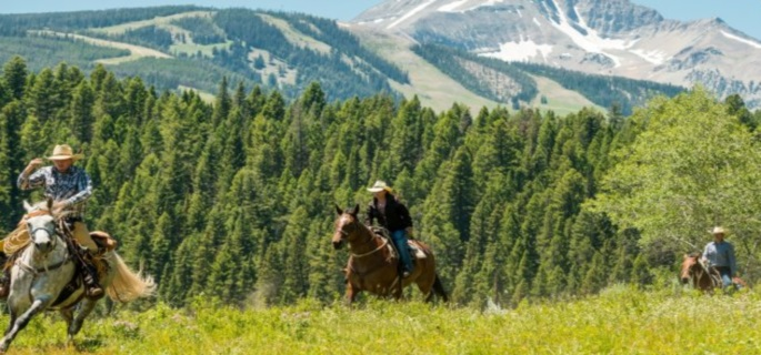 Good riding for families at the Lone Mountain Ranch in Montana