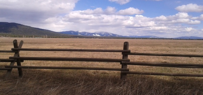 View from main lodge at the Richs Ranch in Montana