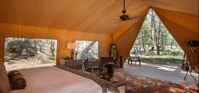 Glamping in Montana at Paws Up Resort ranch