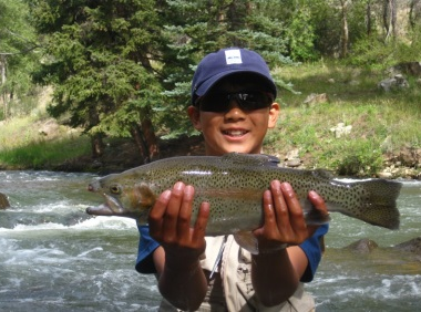Boys dream fishing holiday at an orvis fishing approved ranch in Colorado